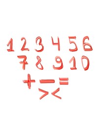 Numbers and symbols on a white background. High quality illustration