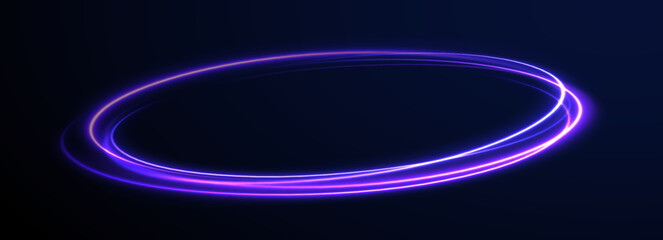 Ethereal Light Portals: A Mesmerizing Array of Vibrant Neon Ovals and Swirling Energy Loops That Resemble Mysterious Interdimensional Gateways Suspended in the Darkness of Space