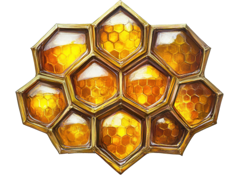 Isolated Honeycomb Pattern on Golden