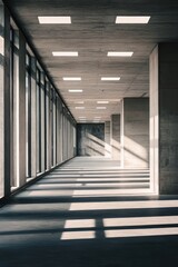 Modern Warehouse: A Clean Space Symbolizing Innovation in Distribution Channels and Efficient Logistics Solutions.