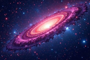 Beautiful cosmic landscape with colorful nebula and shining stars, cosmic, galaxy