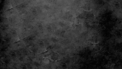 Elegant black background vector illustration with vintage distressed grunge texture and dark gray charcoal color paint, 