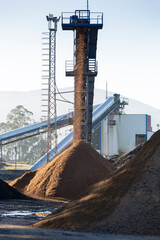 Aggregate treatment plant. Aggregate plant. Quarry