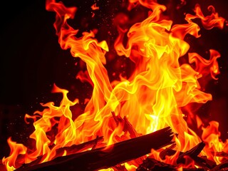 "Vibrant Flames - Red