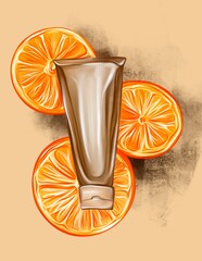 Cream Skin Care. High quality illustration