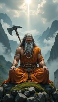 The meditative warrior Parshurama.