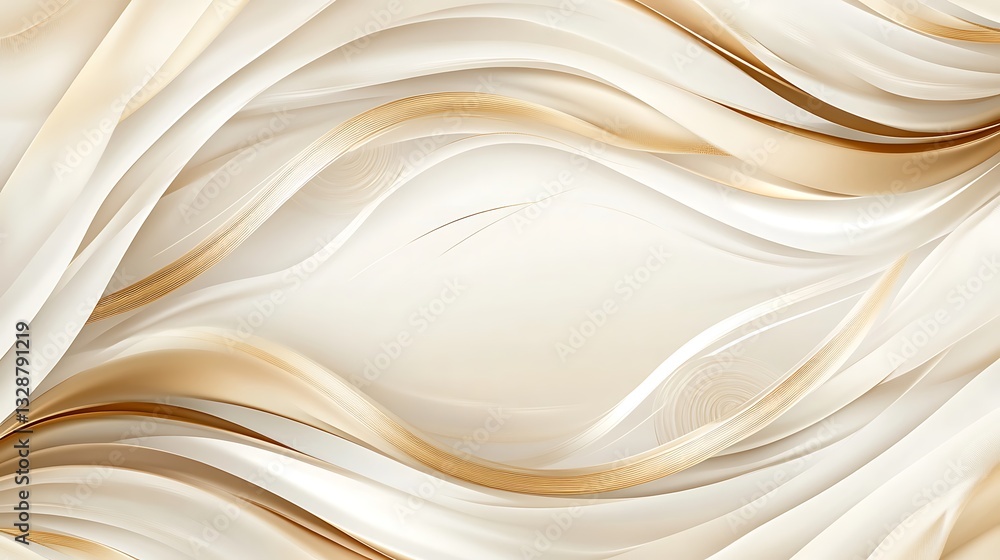Poster elegant abstract background with flowing curved lines and warm colors
