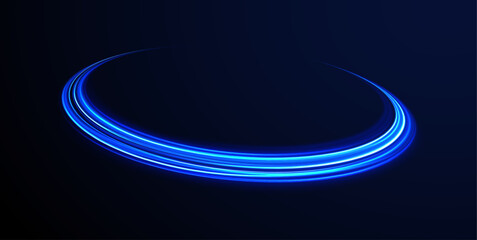 Cybernetic Light Waves: A Stunning Composition of Luminous Motion Rings and Glowing Arc Traces That Resemble High-Speed Energy Orbits, Hovering in a Neon-Drenched Sci-Fi Universe