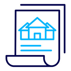 Home Newsletter Outline Color icon