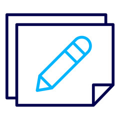 Notes Outline Color icon