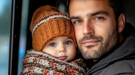 Discover heartwarming scenes of fathers wrapping their children in blankets, a true testament to the cozy moments shared between them Witness the pure love and trust that radiates from these images