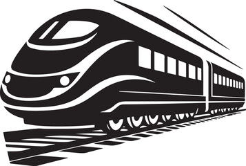 vector illustration of a train, train logo design, train vector icon, train silhouette vector, train silhouette vector black and white