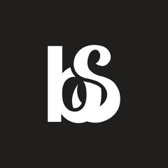 Fototapeta premium Letter BS vector elegant trendy logo design, lowercase B.