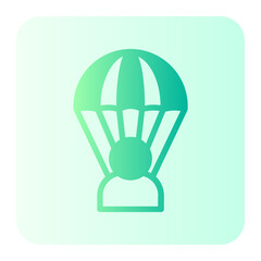 Parachuting gradient icon