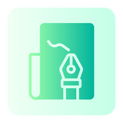 calligraphy gradient icon