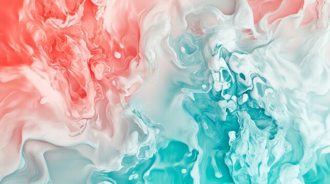 A cool turquoise to soft coral gradient background. Featuring refreshing turquoise tones, warm coral hues, and hints of white