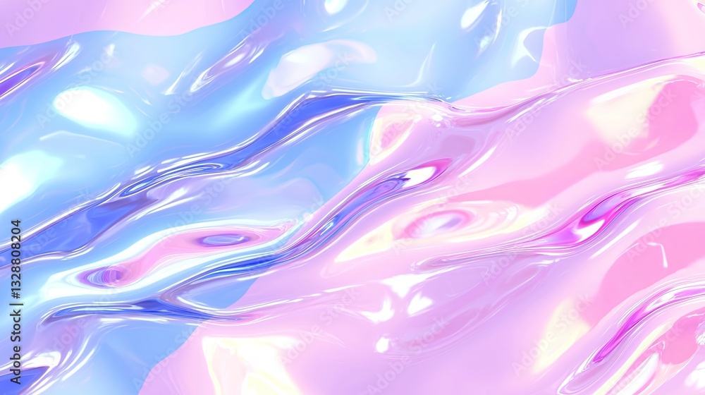Poster iridescent liquid texture abstract fluid art digital creation glossy environment colorful viewpoint