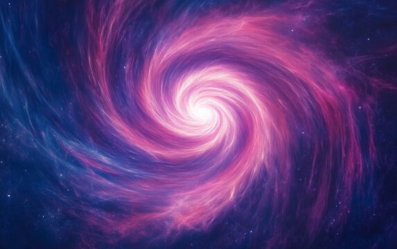 A cosmic nebula gradient background. Featuring deep space blues, radiant pinks, and glowing purples