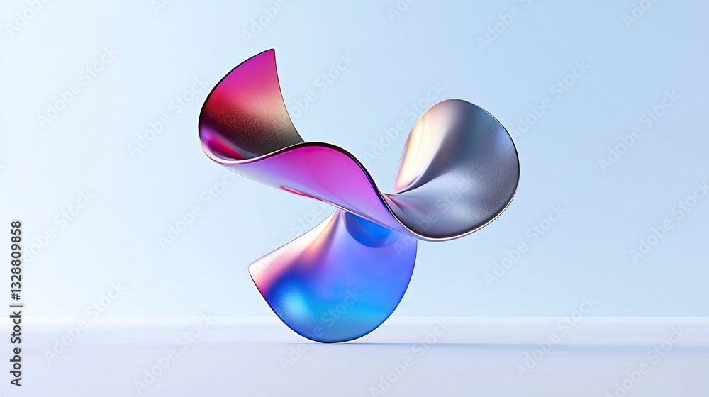 Poster dynamic color transition of surreal ultraglossy fluid waves in abstract art studio digital art minim