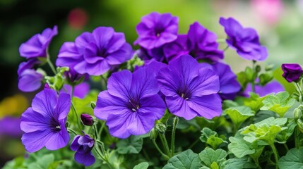 Purple Petunias in Bloom