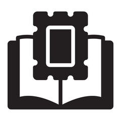 stamp collecting glyph icon