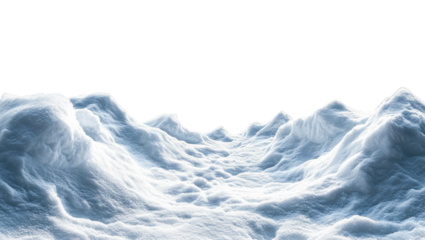Snow covered landscape with soft contours and peaks