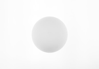 abstract futuristic white geometric balls isolated on white background