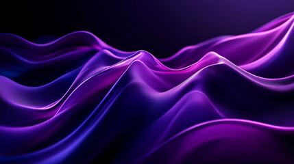 Obraz premium モダンなデザインの紫色の波状の背景