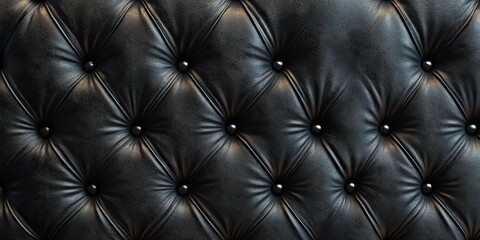 Naklejka premium Close-up of plush, dark-brown leather with intricate diamond patterns and rich texture, exuding elegance and sophistication in every detail