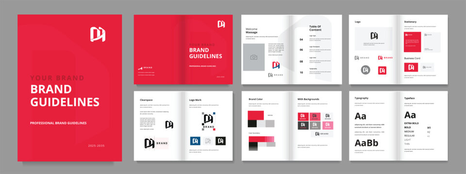 A4 Brand Guidelines Simple Brand Guidelines Design template