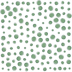 a pattern of green circles on a white background
