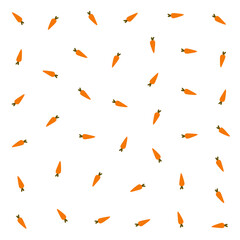 a bunch of carrots are flying through the air