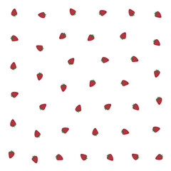a pattern of strawberries on a white background