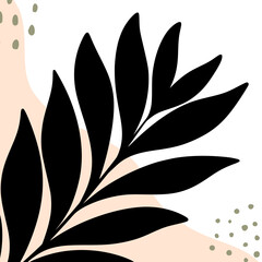 Beauty Leaf Corner Border Illustration