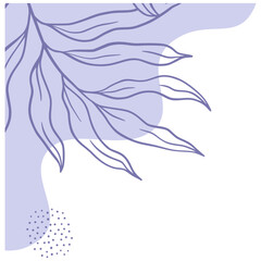 Beauty Leaf Corner Border Illustration