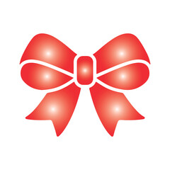 red bow ribbon, decorative gift bow, festive holiday ribbon