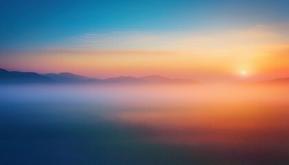 Soft-focus dreamy haze with warm and cool color transitions, creating a surreal and ethereal atmosphere