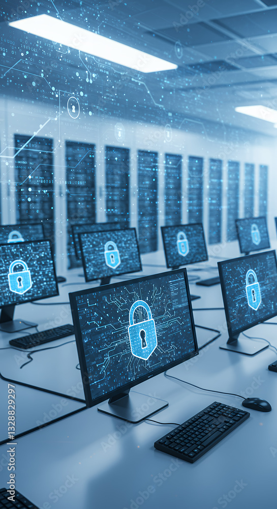 Poster cyber security fortress: network defense, data protection, and secure computing in a modern server r