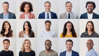 collection of head shots featuring a diverse range of smiling individuals