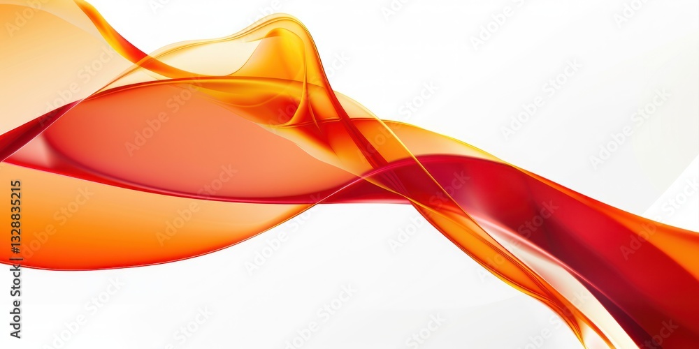 Aufkleber abstract background with blurred orange lines on a white background soft dynamic rippled