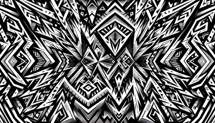 Symmetrical Art: The Beauty of Black and White Geometric Patterns