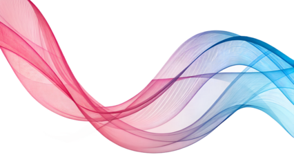 png Flowing Curves: A graceful dance of color wave unfolds, featuring intertwined ribbons of vibrant red and cool blue in a mesmerizing display of fluidity and artistic expression.