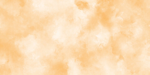 Abstract Background yellow watercolor texture,The color splashing on the paper. It is a hand drawn.tinted with light and deep stains of yellow watercolor. Banner format,Hand drawn abstract,