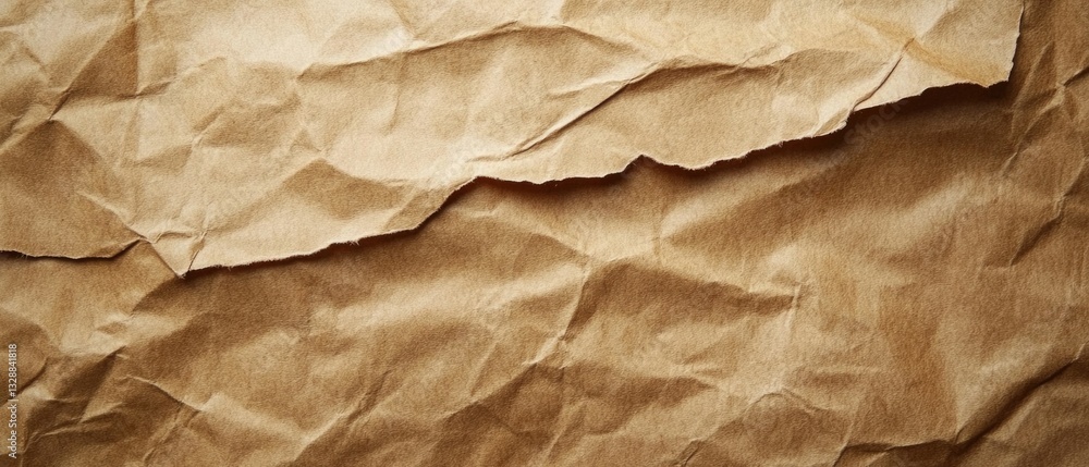 Poster A close-up shot of a brown paper with intricate details, suitable for use in editorial or educational contexts