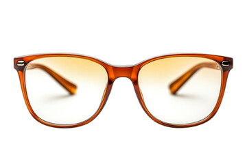 Fototapeta premium Stylish brown sunglasses with transparent background