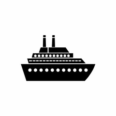 Obraz premium creative silhouette Cruise Ship Icon victor illustration