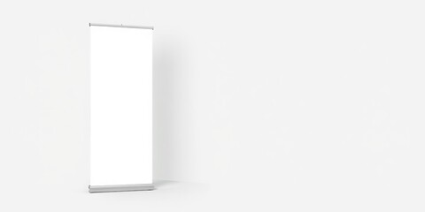 Modern Roll Up Banner Mockup with Blank Space