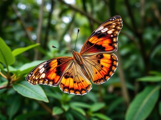 Naklejka premium Monarch Mimic Viceroy Butterfly in Lush Forest