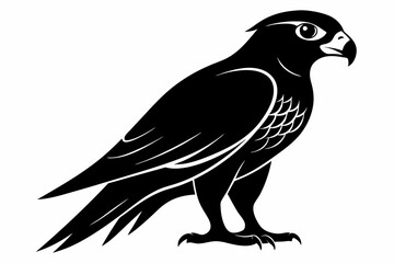falcon line art silhouette vector illustration