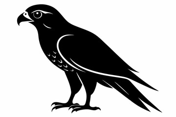 falcon line art silhouette vector illustration